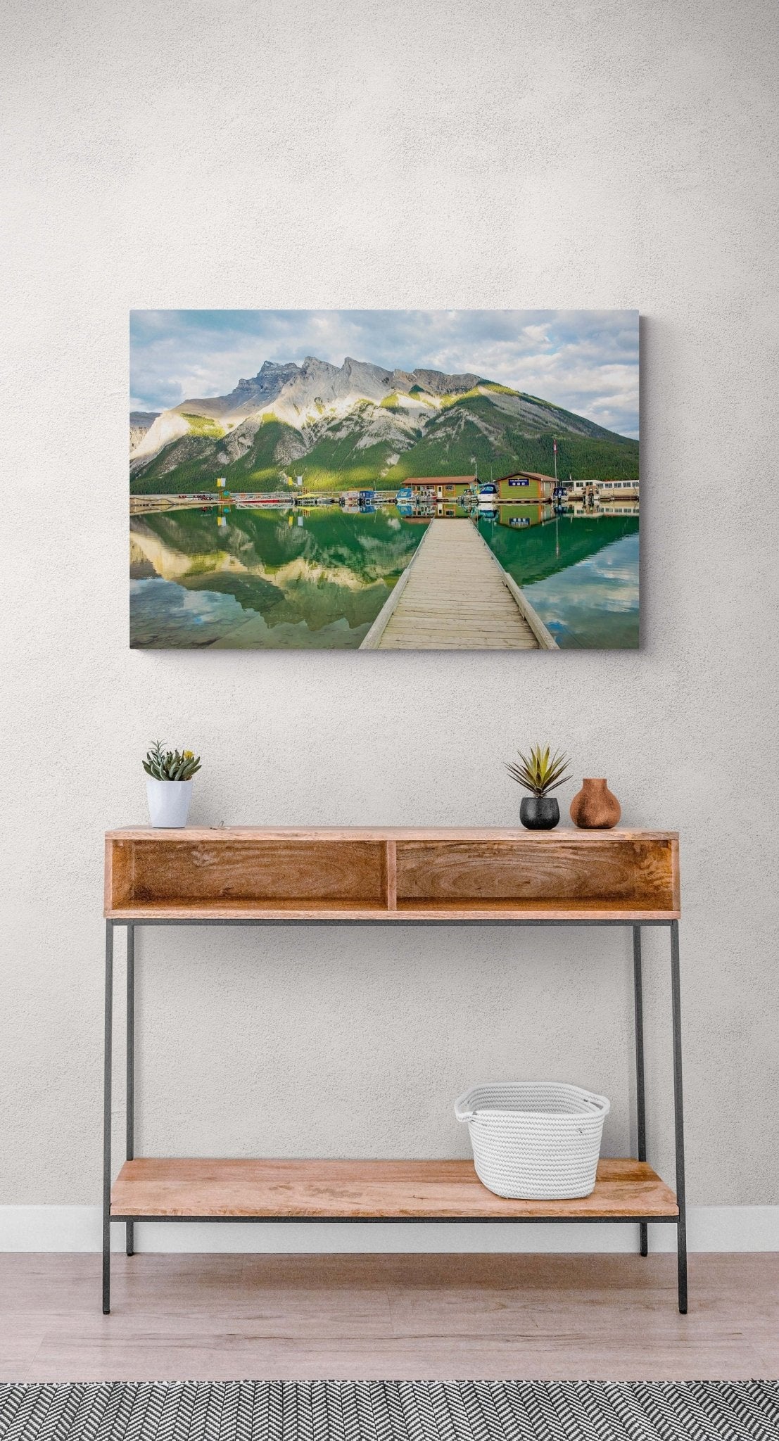 Lake Minnewanka Banff National Park Canada Landscape Print, Canvas Wall Art Prints, Wall Decor for Home,Living Room, Bedroom, Office - SandyDobbsFineArtPhotography