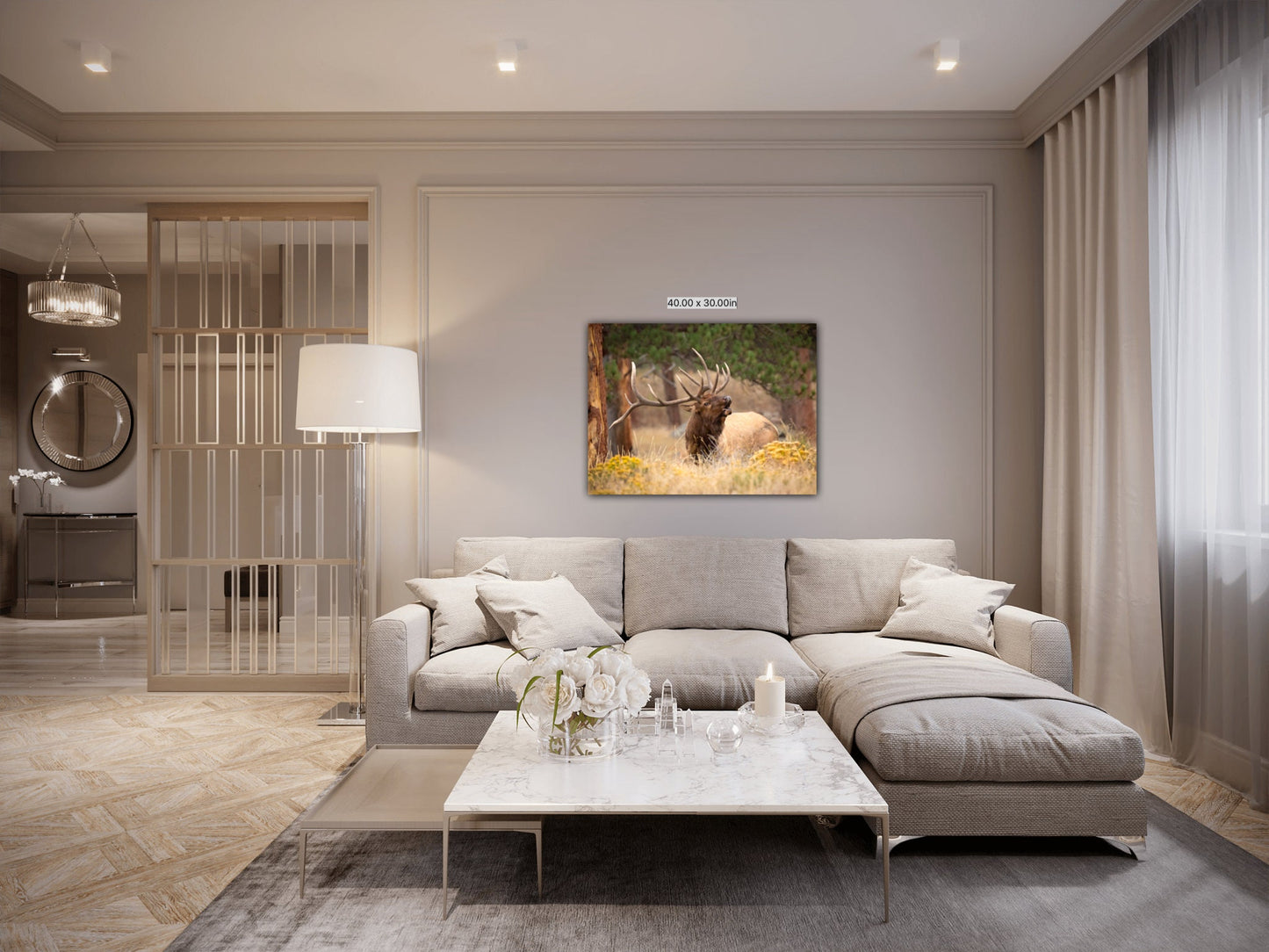 Bull Elk Bugling, Wildlife Wall Canvas, Rocky Mountain National Park, Colorado Canvas Art Prints, Elk Photography, Made in the USA - SandyDobbsFineArtPhotography