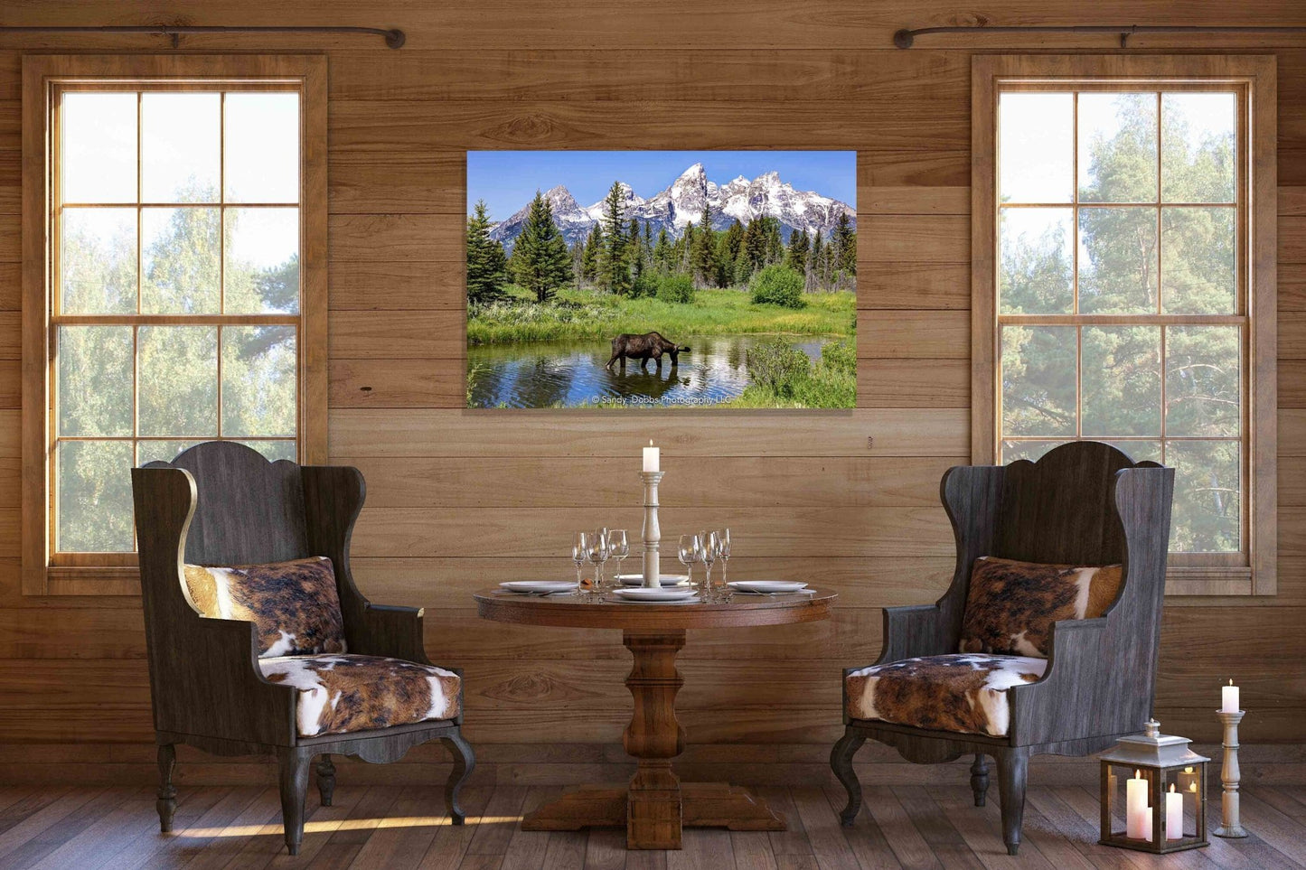 Grand Teton Mountain National Park, Moose Photography Wall Art, Wildlife Canvas, Landscape Prints, Decor for Home, Living, Office, Bedroom - SandyDobbsFineArtPhotography