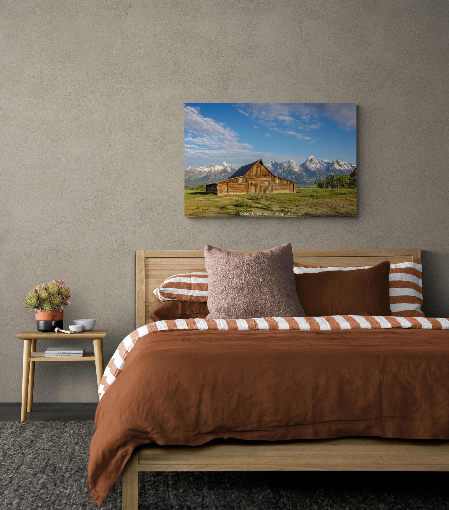 T A Moulton Barn Grand Teton National Park, Wyoming Mountain Landscape Print, Canvas Wall Art, Decor for Home, Office - SandyDobbsFineArtPhotography