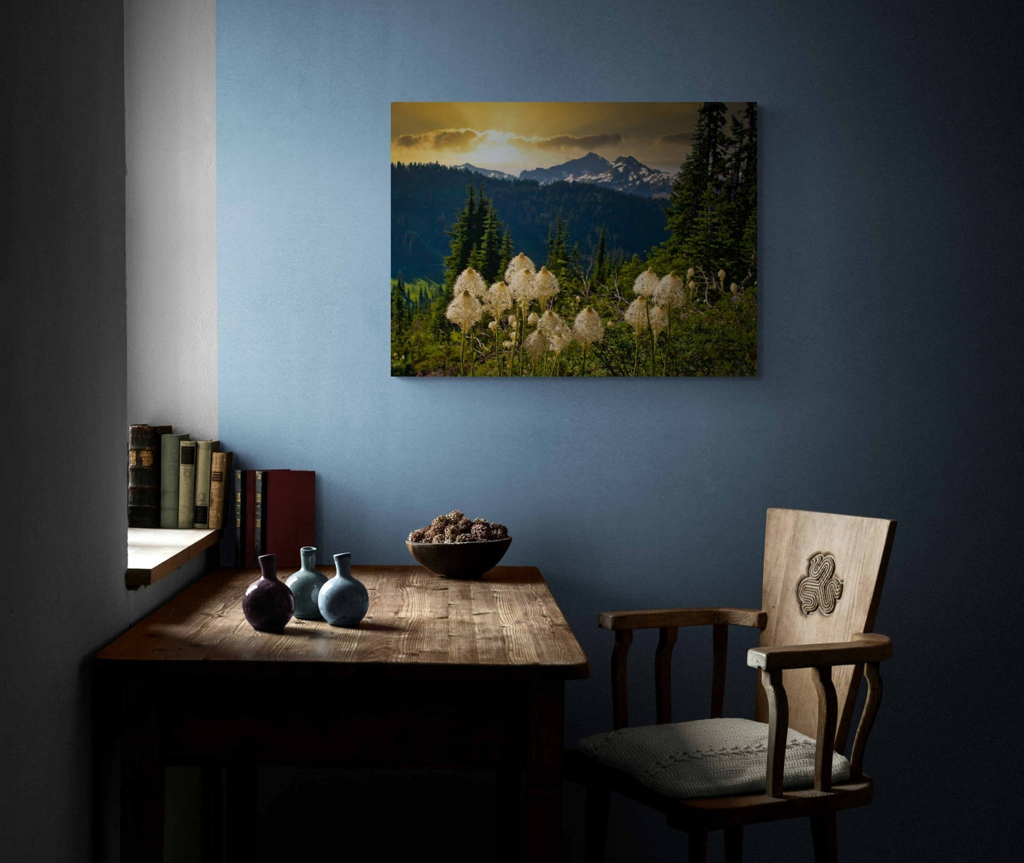 Sunset on Bear Grass Mt. Ranier National Park, Washington Mountain Landscape, Canvas Wall Art Prints, Wall Decor for Home or Living Room, - SandyDobbsFineArtPhotography