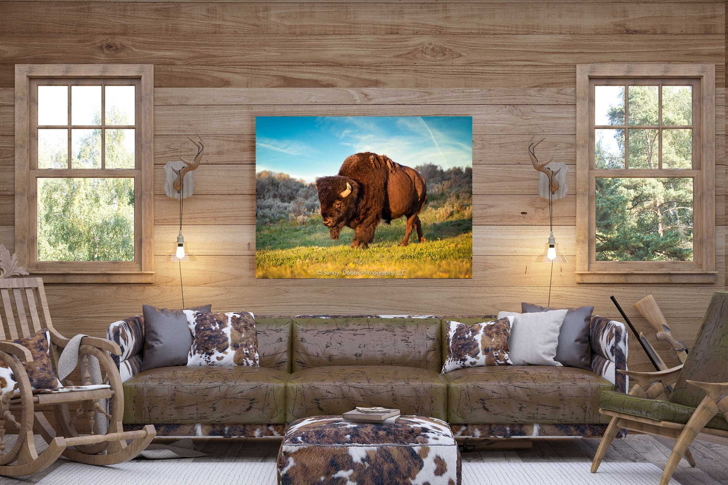 Buffalo Canvas Print, Bison Photograph, Yellowstone National Park Wildlife Photography, Wildlife Wall Art Decor, by Original Photographer