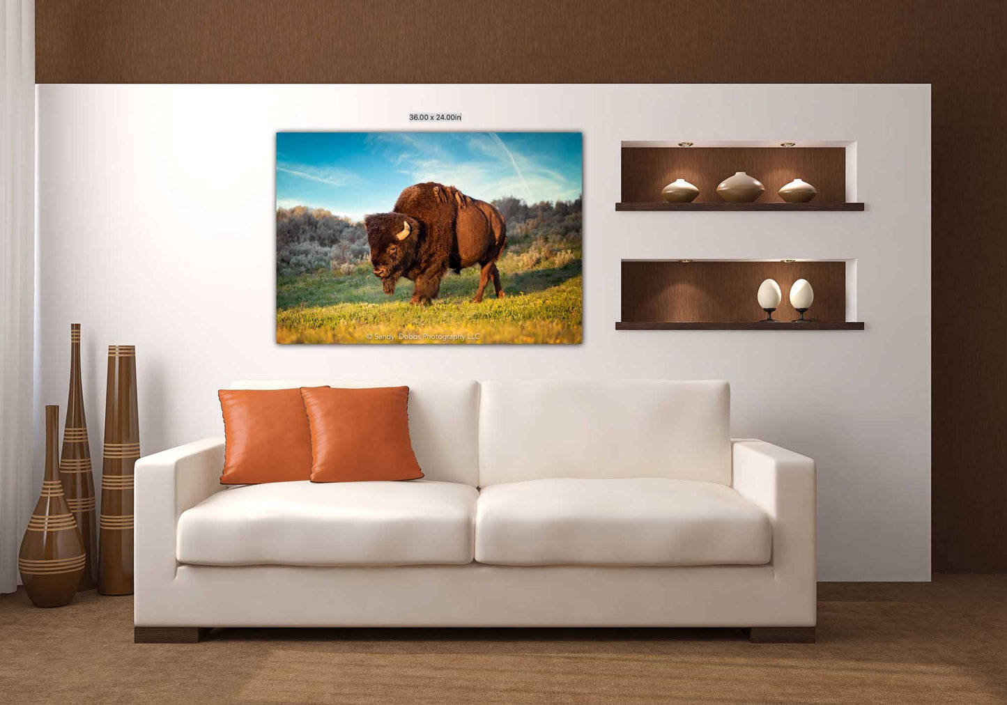 Buffalo Canvas Print, Bison Photograph, Yellowstone National Park Wildlife Photography, Wildlife Wall Art Decor, by Original Photographer