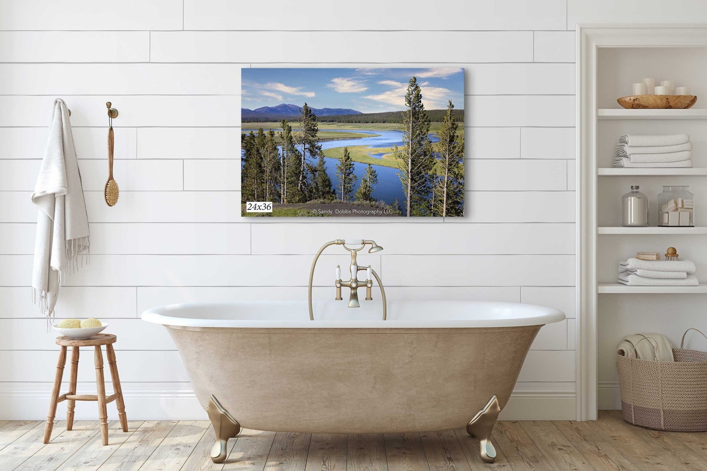 Yellowstone National Park Landscape Print, Mountain Scenery, Hayden Valley, Fine Art Canvas Wall Art, Decor for Home, Living Room, Bedroom - SandyDobbsFineArtPhotography