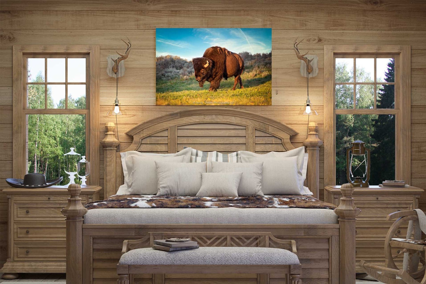 Buffalo Canvas Print, Bison Photograph, Yellowstone National Park Wildlife Photography, Wildlife Wall Art Decor, by Original Photographer