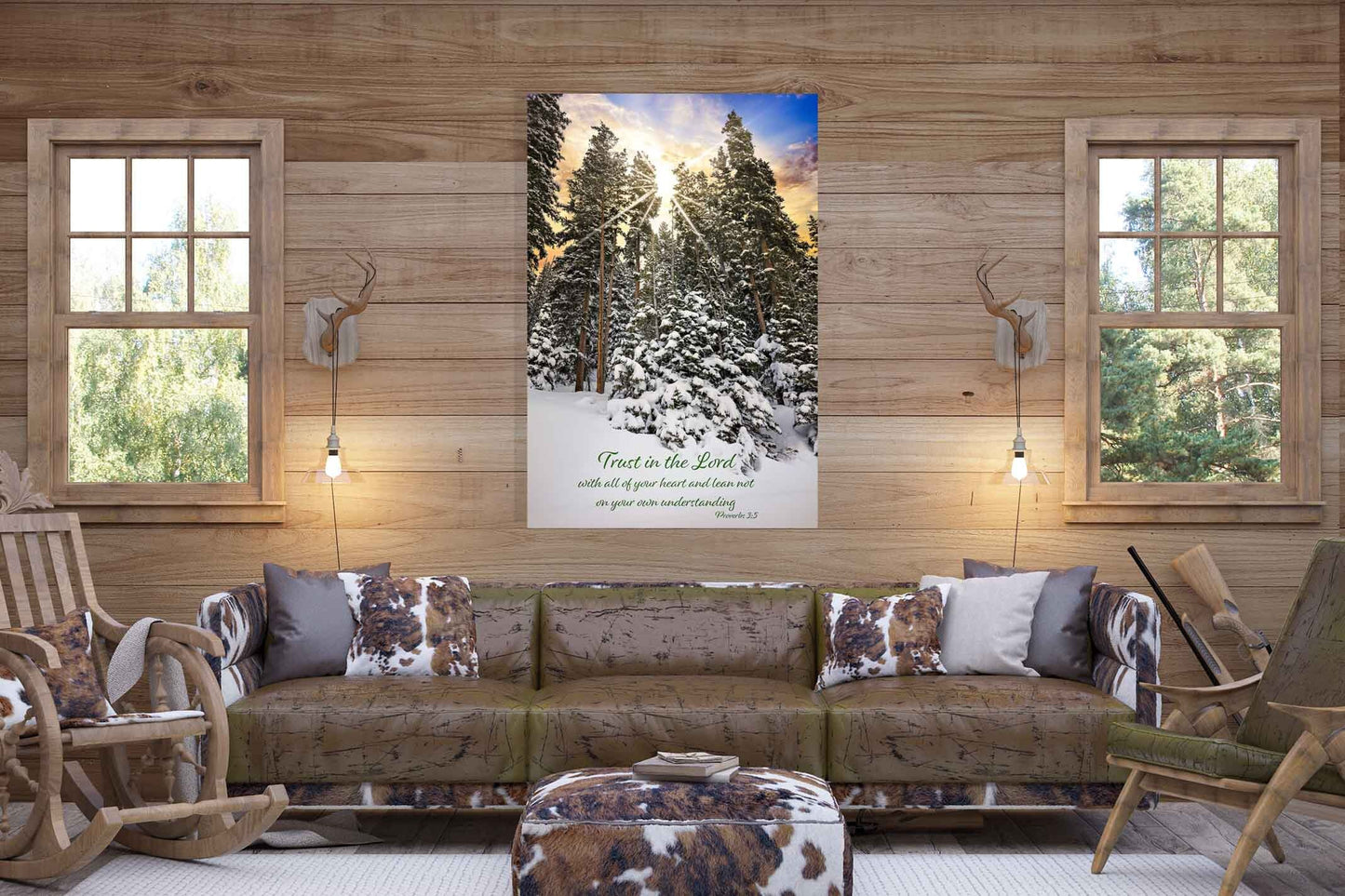 Proverbs 3:5, Christian Inspirational Wall Art, Scripture Wall Canvas, Trust in the Lord, Colorado Landscape Photography, Customization