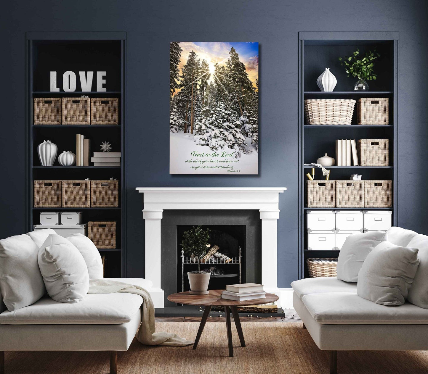 Proverbs 3:5, Christian Inspirational Wall Art, Scripture Wall Canvas, Trust in the Lord, Colorado Landscape Photography, Customization - SandyDobbsFineArtPhotography