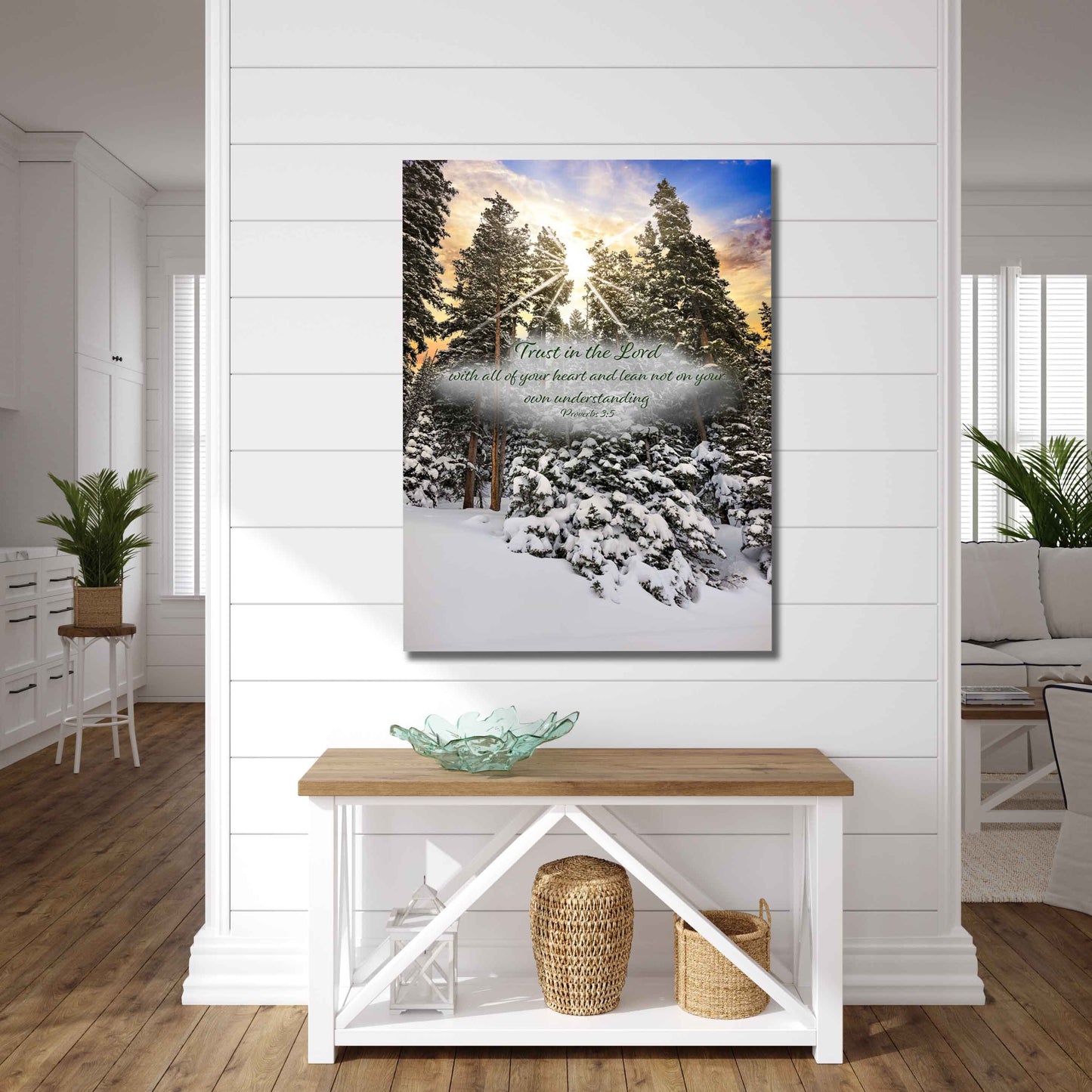 Proverbs 3:5, Christian Inspirational Wall Art, Scripture Wall Canvas, Trust in the Lord, Colorado Landscape Photography, Customization
