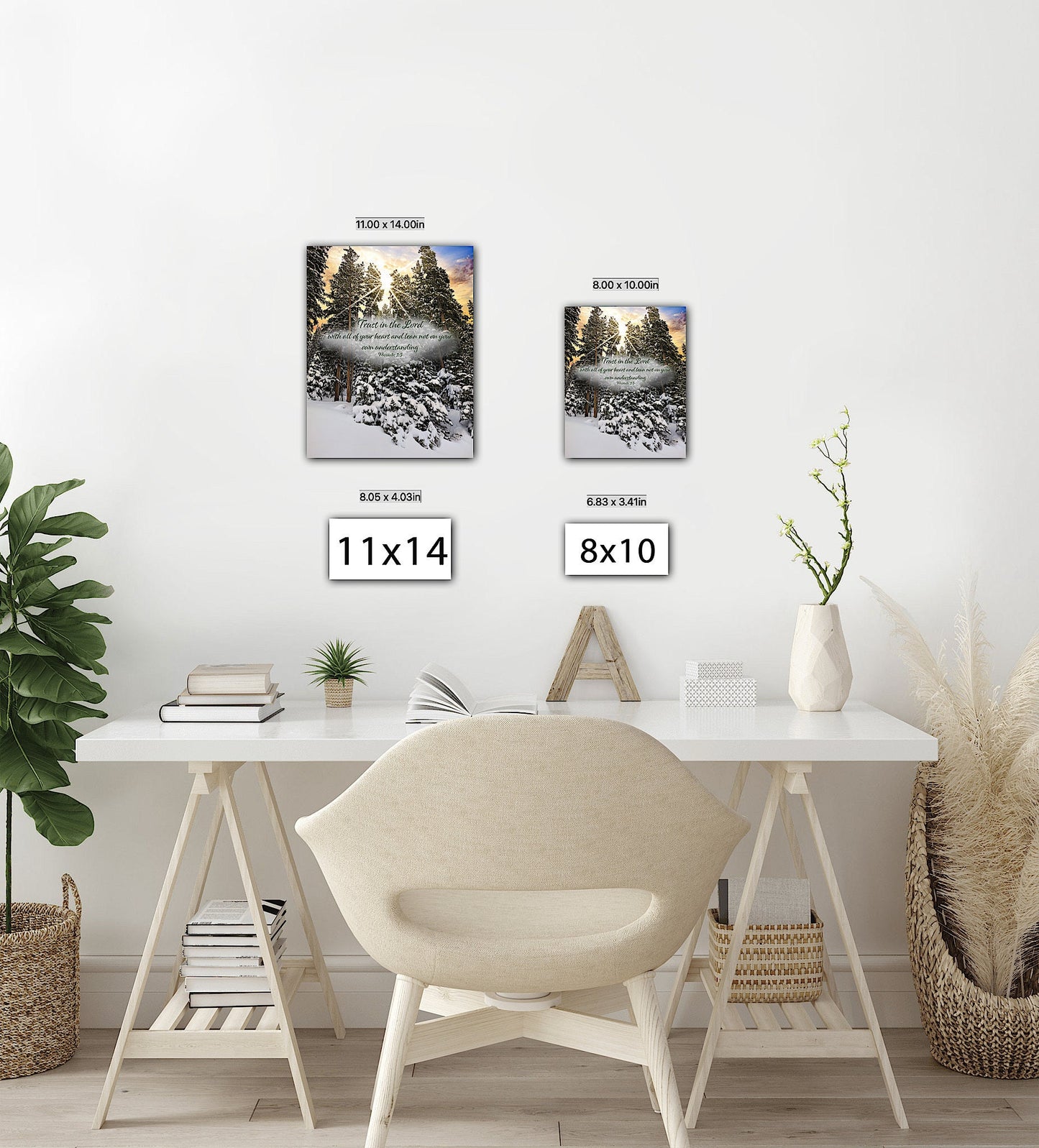 Proverbs 3:5, Christian Inspirational Wall Art, Scripture Wall Canvas, Trust in the Lord, Colorado Landscape Photography, Customization