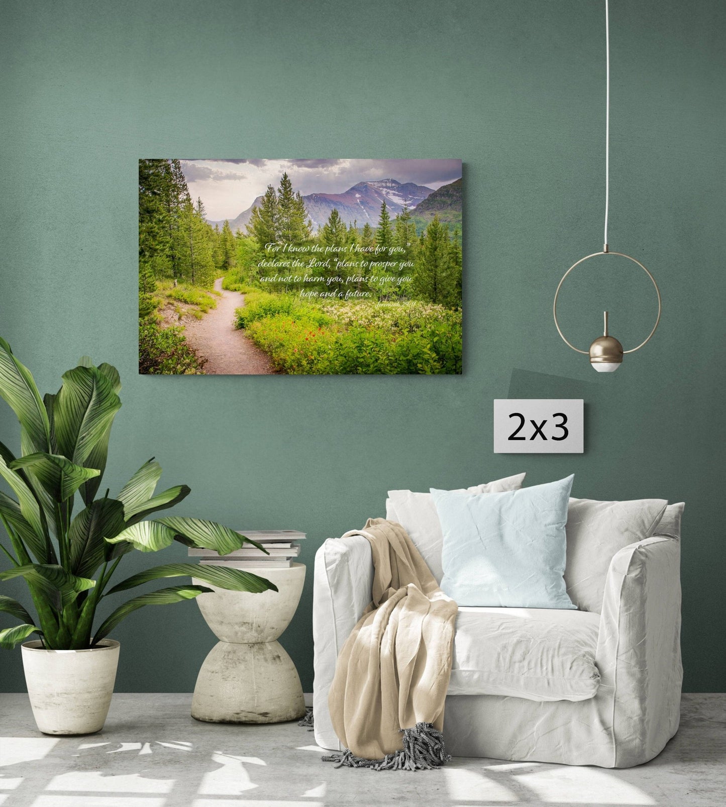 Jeremiah 29:11 Scripture Canvas, Mt Rainier Mountain Scene Bible Verse, Christian Inspirational Wall Art, I Know the Plans I Have for You - SandyDobbsFineArtPhotography