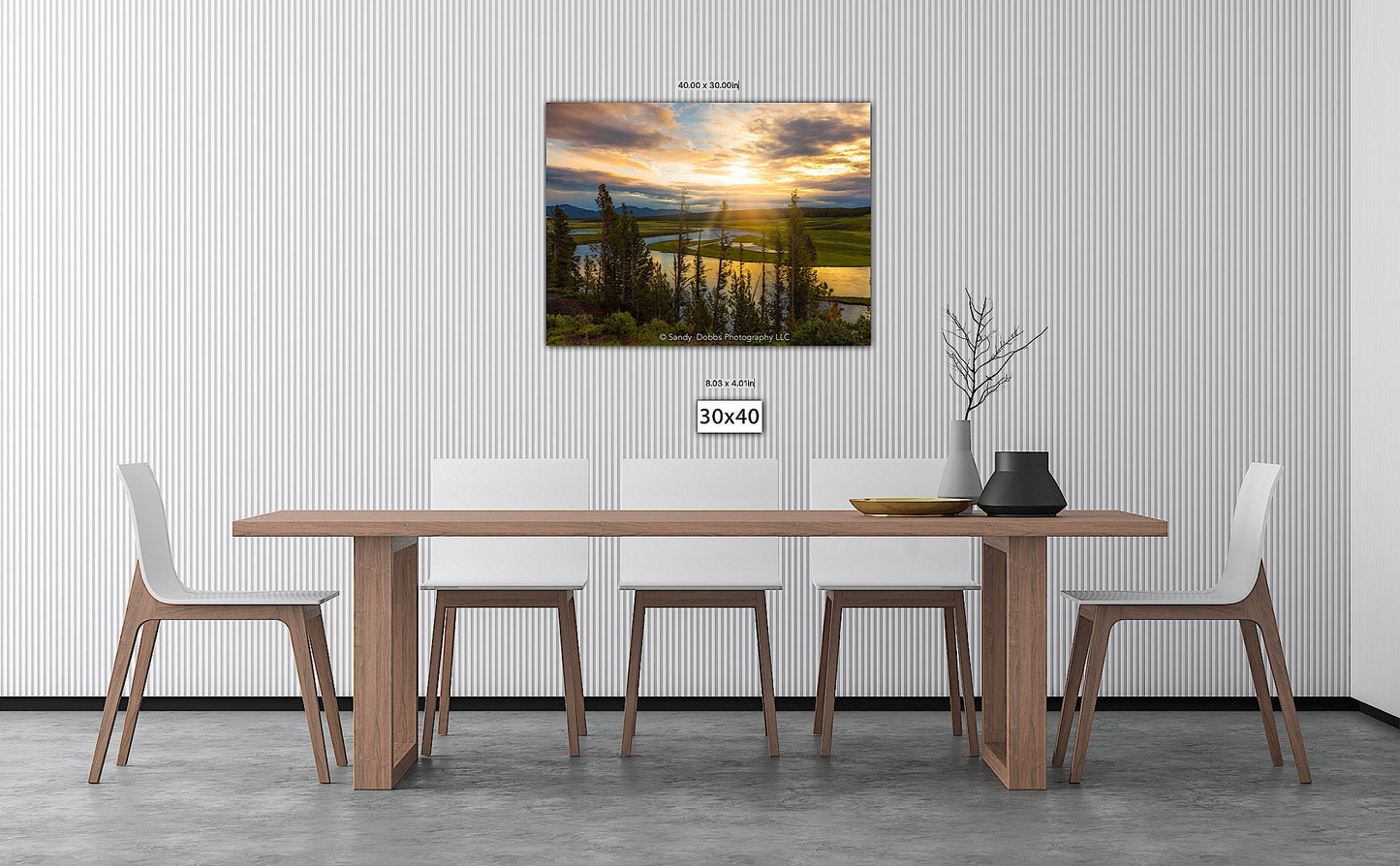 Hayden Valley Sunrise, Yellowstone National Park Landscape Print, Wyoming Mountain Scenery, Fine Art Wall Photography, Large Nature Canvas - SandyDobbsFineArtPhotography