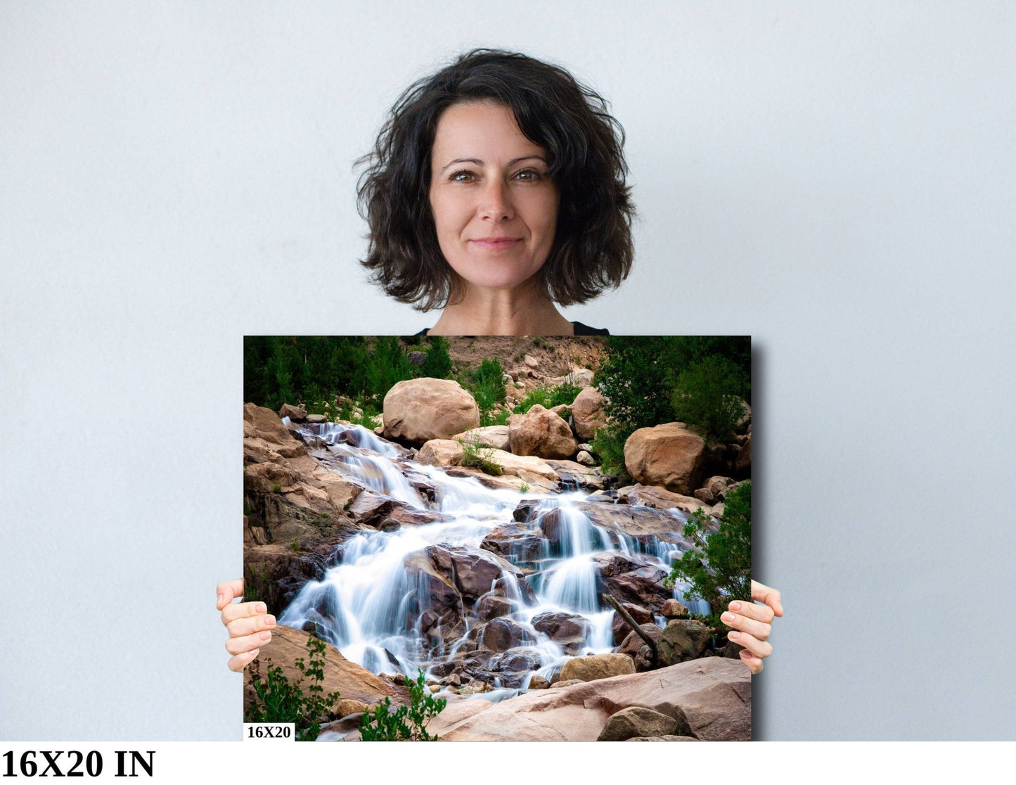 Alluvial Fan Waterfall, Rocky Mountain National Park Photo Canvas, Landscape Wall Art, Mountain Scene Decor for Home or Office - SandyDobbsFineArtPhotography