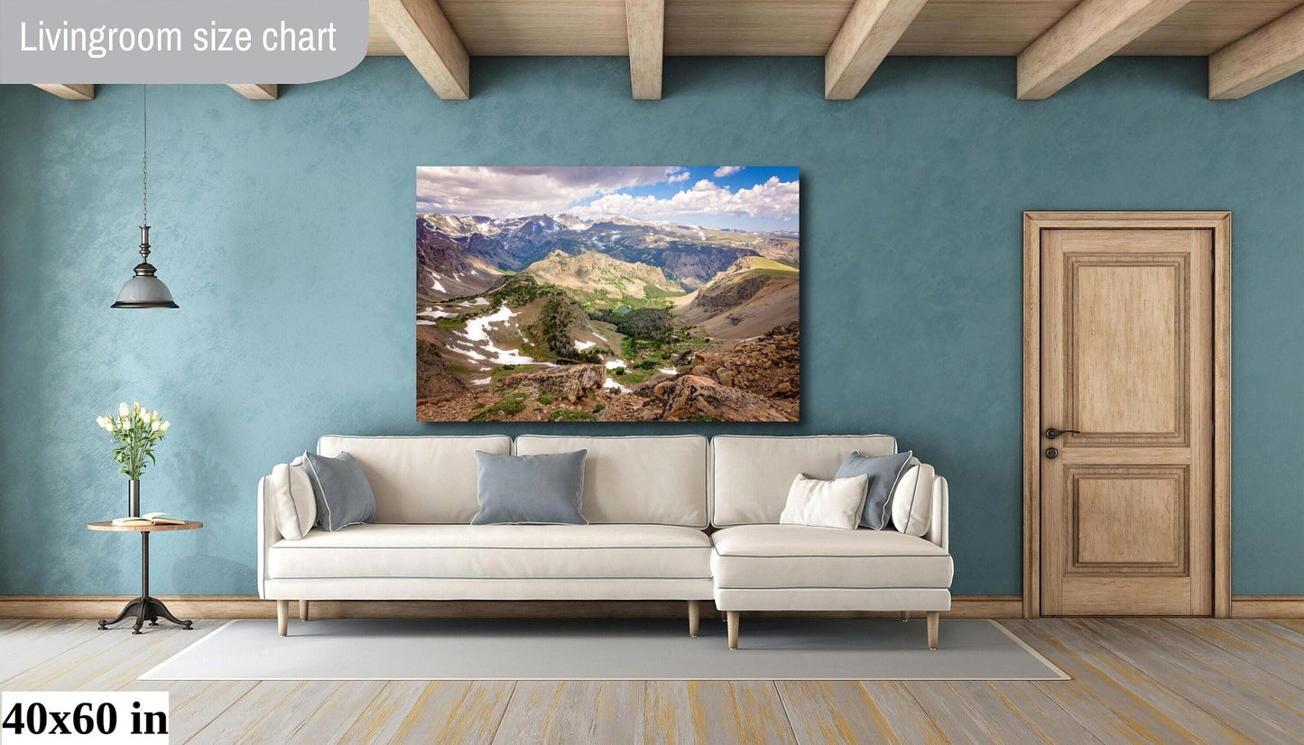 Beartooth Highway Photo, Montana Mountain Landscape, Yellowstone National Park, Large Canvas Wall Art Prints, Decor for Home and Office - SandyDobbsFineArtPhotography
