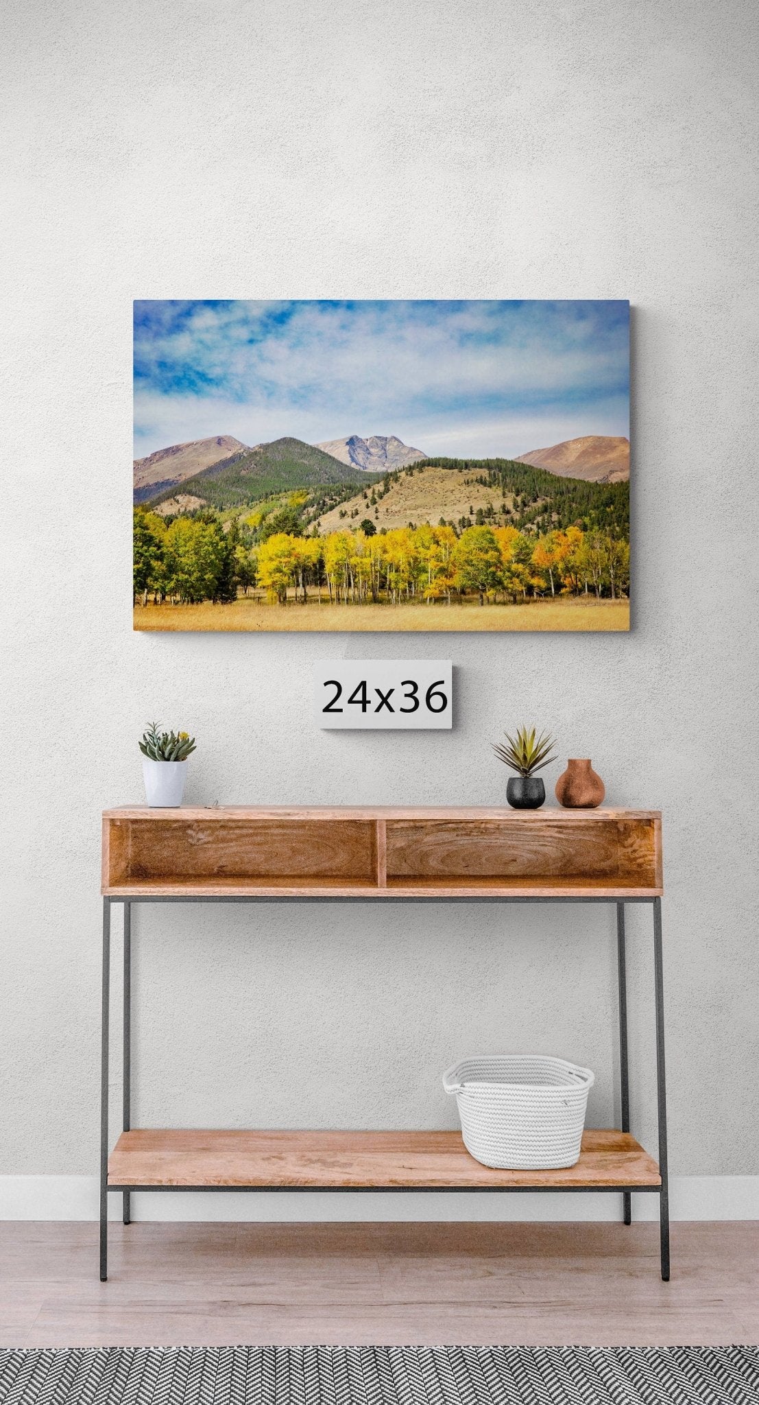Rocky Mountain National Park Autumn Aspens, Horseshoe Park, Colorado Landscape Canvas Wall Art, Beautiful Scenery, Home and Office Decor - SandyDobbsFineArtPhotography