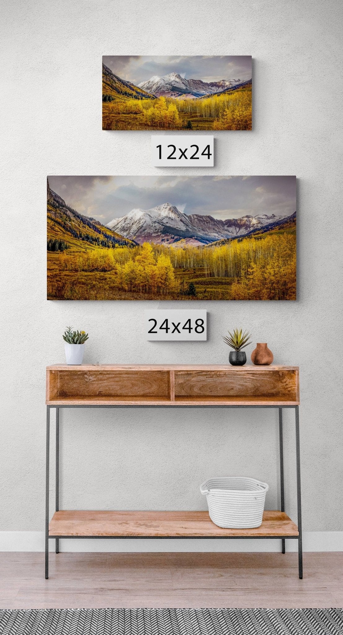 Colorado Autumn Landscape Print, Crested Butte Mountain Photo, Colorado Golden Aspens, Nature Canvas Scenery, Rocky Mountain Large Wall Art - SandyDobbsFineArtPhotography