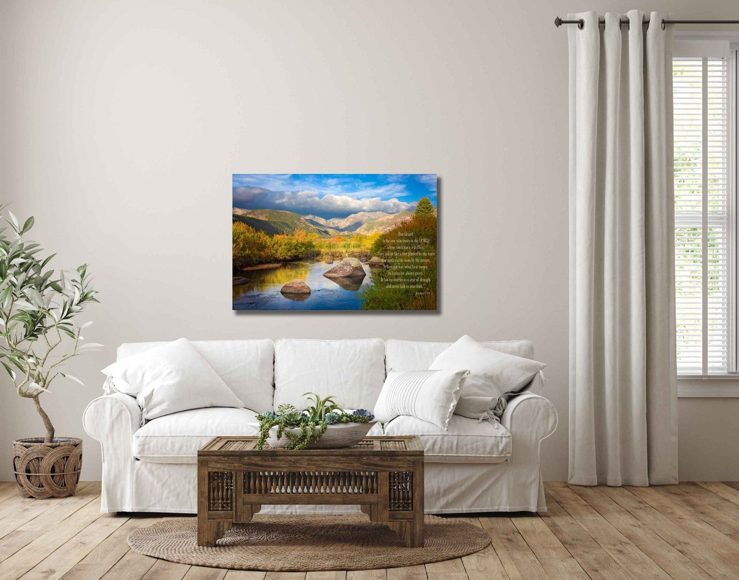 Jeremiah 17:7 - 8 Christian Inspirational Wall Art, Scripture Wall Canvas, Trust in the Lord, Colorado Landscape Photography, Customization - SandyDobbsFineArtPhotography