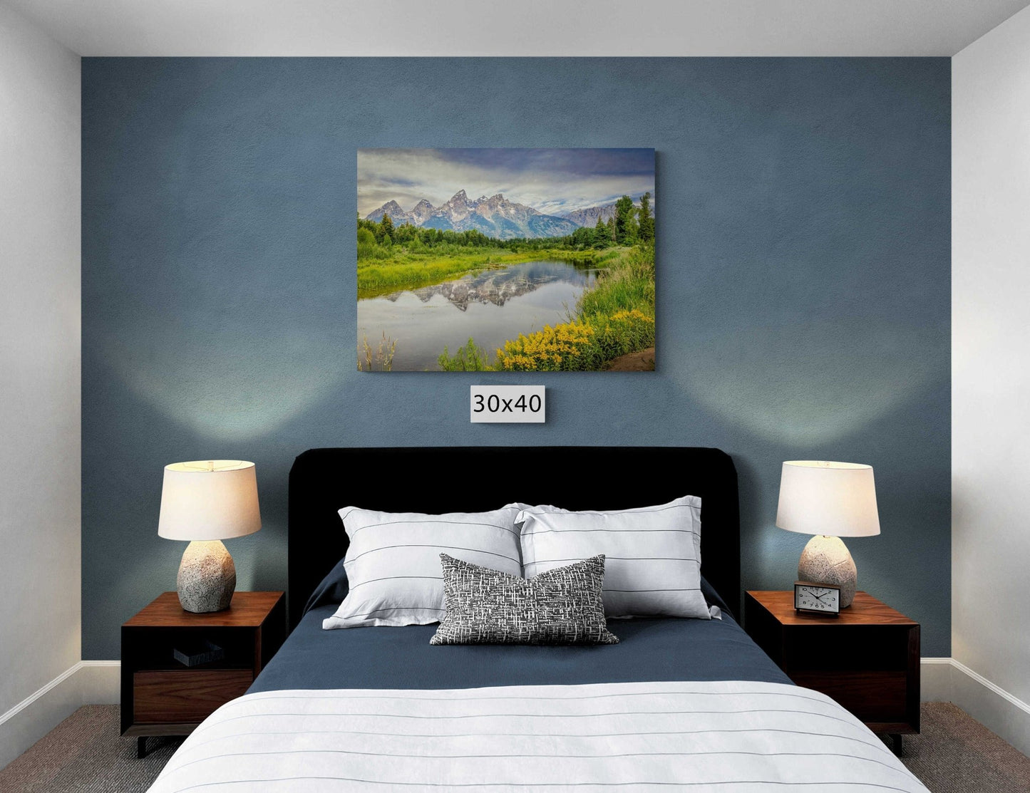 Grand Teton National Park Landscape Print, Schwabacher Landing Photo Canvas, Mountain Reflection, Wyoming Photography Wall Art, Snake River - SandyDobbsFineArtPhotography