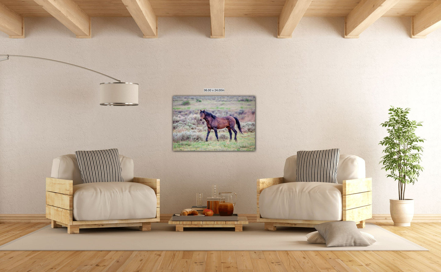 Wild Horse Wall Art Print, Wild Horse Photos, Wyoming Wildlife Canvas Prints, Cowboy Old West Decor for Home, Living Room, Bedroom, Office,