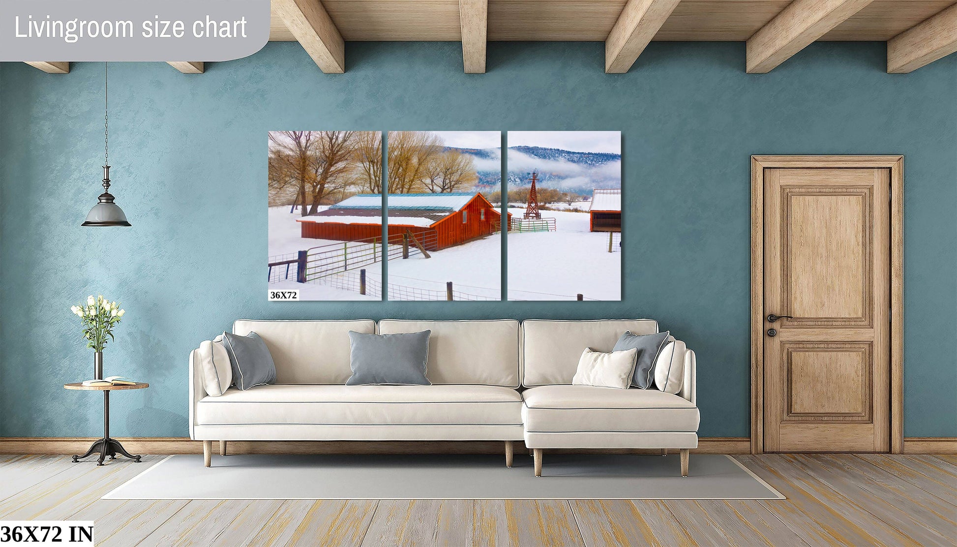 Red Barn in Snow Scene, Snowy Landscape Photo, Farm Winter Landscape Canvas, Colorado Winter Print, Rocky Mountain Scenery, Farmhouse Decor