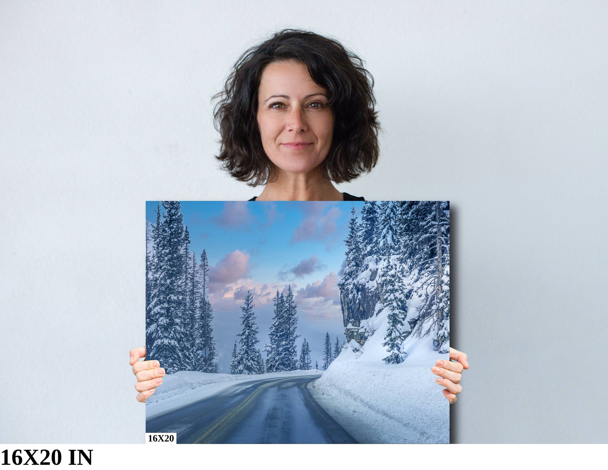 Million Dollar Highway Winter Landscape Print, Snowy Winter Photo Canvas, Beautiful Dreamy Trees, Colorado Rocky Mountain Scenery