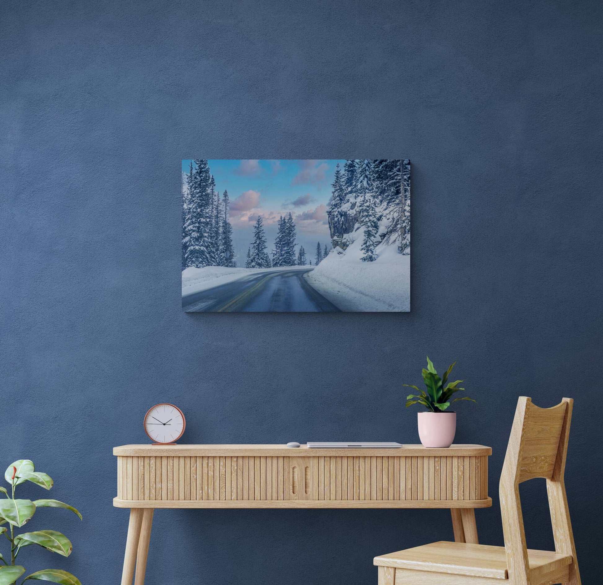 Million Dollar Highway Winter Landscape Print, Snowy Winter Photo Canvas, Beautiful Dreamy Trees, Colorado Rocky Mountain Scenery