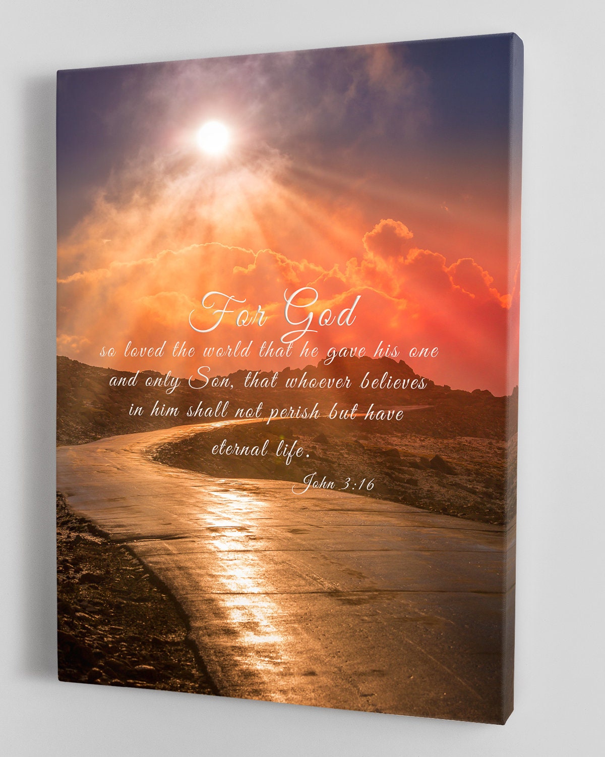 Psalm 119:105 Scripture Wall Art, Christian Inspirational Canvas, Thy Word is a Lamp, Colorado Vertical Photography Print, Mountain Sunrise