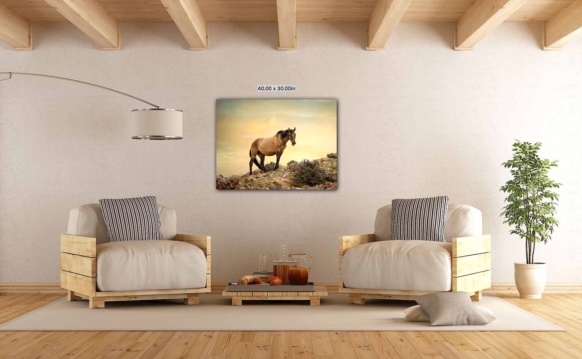 Wild Horse Wall Art Print, Wild Mustang Photos, Wyoming Wildlife Canvas Prints, Cowboy Old West Decor for Home, Living Room, Bedroom Office,