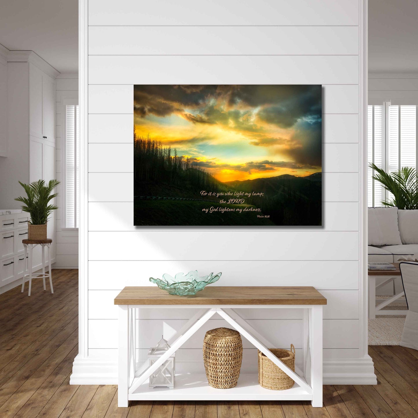 Psalm 18:28 Christian Inspirational Wall Art, Monarch Pass Scripture Canvas, God Lightens My Darkness, Colorado Sunset Photography, Custom