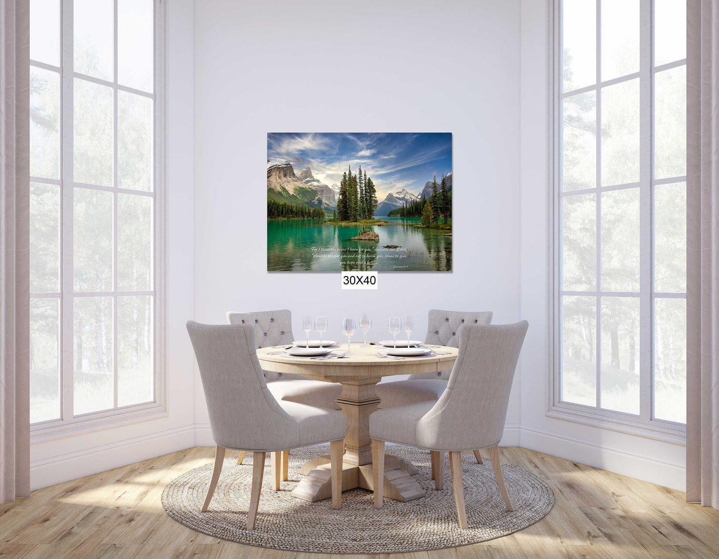 Jeremiah 29:11 Bible Verse Photo Canvas, Christian Scripture Inspirational Wall Art, Canadian Rockies, I Know the Plans I Have for You