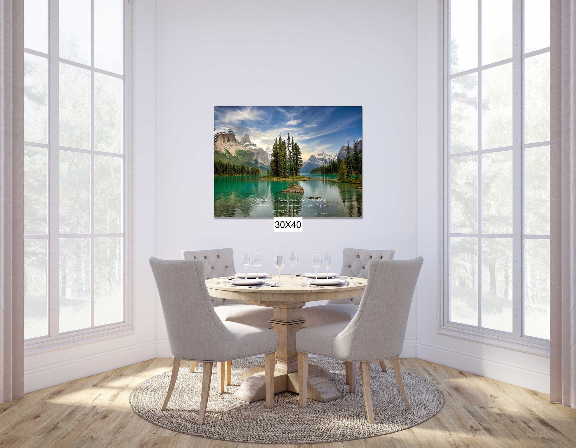 Jeremiah 29:11 Bible Verse Photo Canvas, Christian Scripture Inspirational Wall Art, Canadian Rockies, I Know the Plans I Have for You