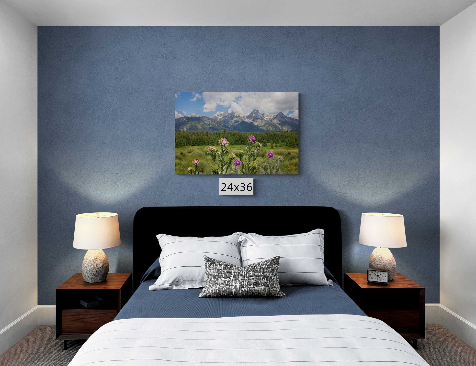 Thistle Canvas Print, Grand Teton National Park Landscape Photo Canvas, Mountain Wall Art, Wyoming Photography