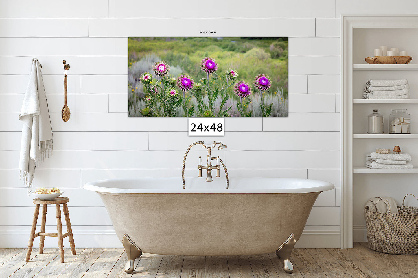 Thistle Canvas Print, Grand Teton National Park Landscape Photo Canvas, Mountain Wall Art, Wyoming Photography