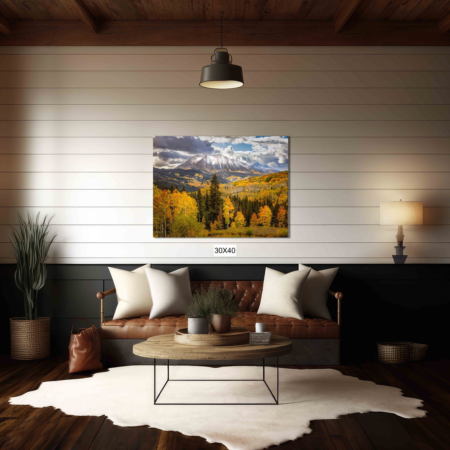 Rocky Mountain Large Wall Art, Colorado Autumn Aspens Art, Crested Butte Mountain Photo Landscape Print, Gothic Road Nature Canvas Scenery