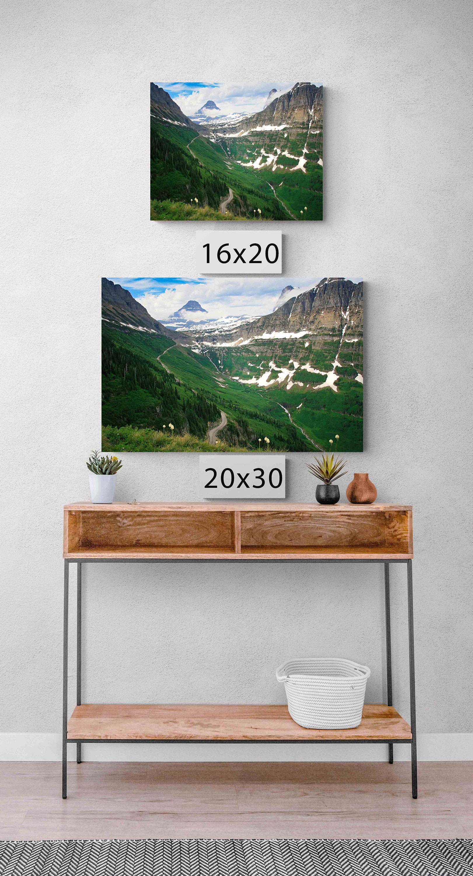 Highline Trail Glacier National Park, Going to the Sun Road, Montana Mountain Landscape, Canvas Wall Art Prints for Home