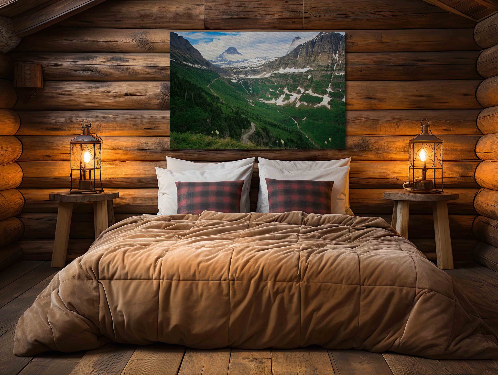 Highline Trail Glacier National Park, Going to the Sun Road, Montana Mountain Landscape, Canvas Wall Art Prints for Home