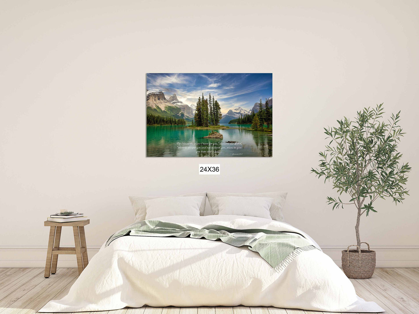 Jeremiah 29:11 Bible Verse Photo Canvas, Christian Scripture Inspirational Wall Art, Canadian Rockies, I Know the Plans I Have for You