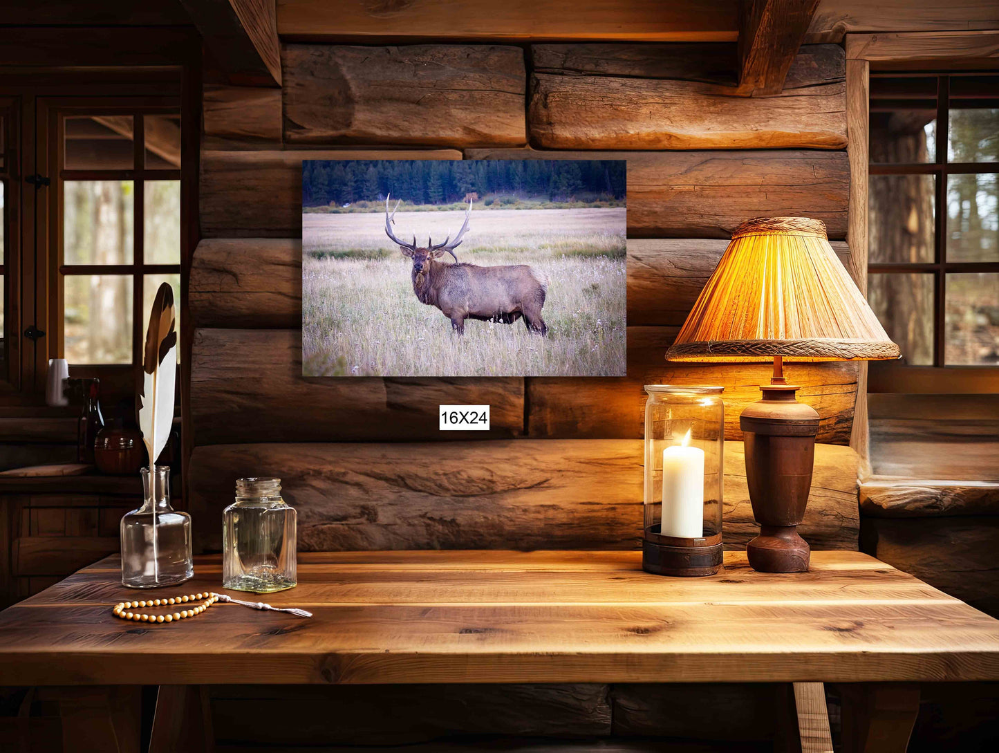 Bull Elk Photo Canvas Art, Wildlife Wall Decor, Rocky Mountain National Park, Colorado Elk Photography, Fine Art Print, Made in the USA