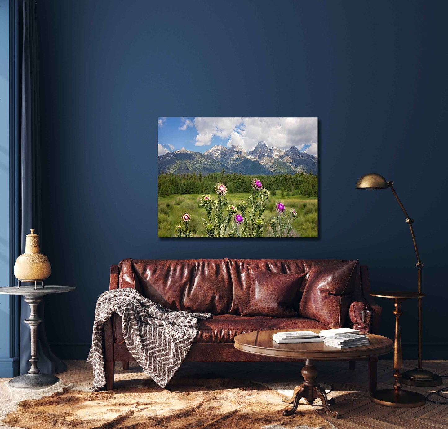 Thistle Canvas Print, Grand Teton National Park Landscape Photo Canvas, Mountain Wall Art, Wyoming Photography