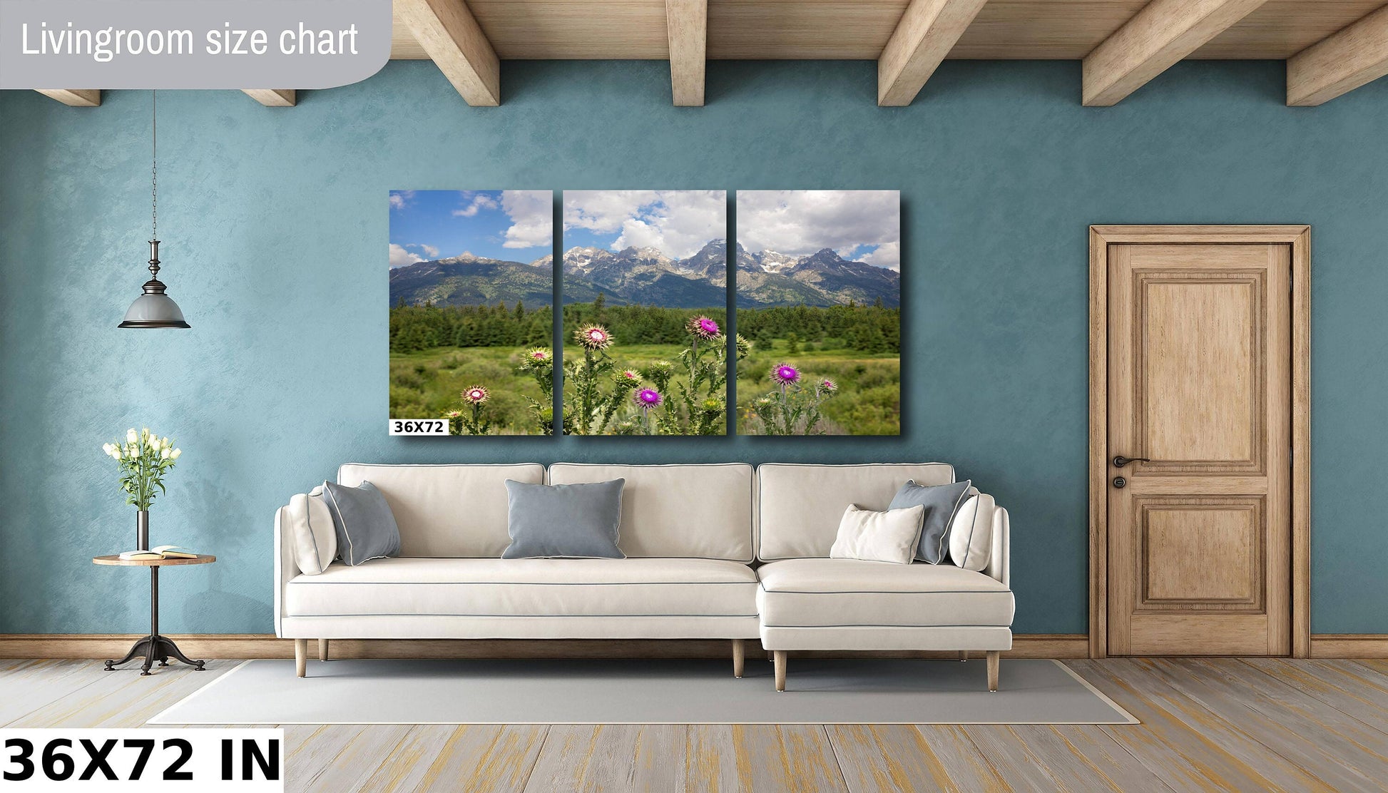 Thistle Canvas Print, Grand Teton National Park Landscape Photo Canvas, Mountain Wall Art, Wyoming Photography