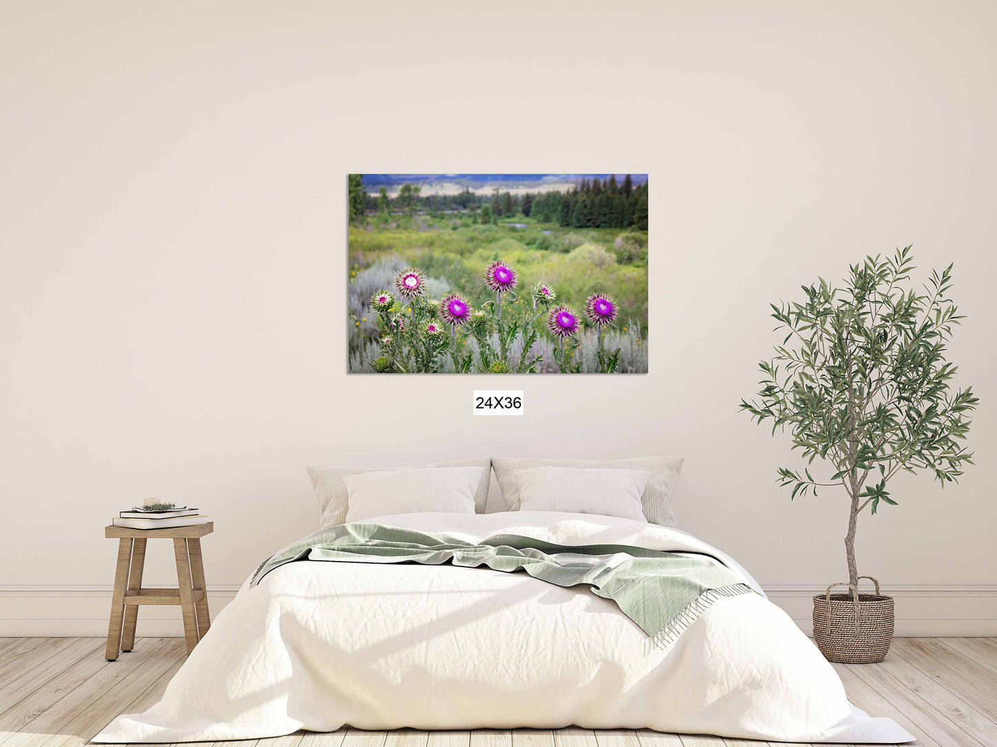 Thistle Canvas Print, Grand Teton National Park Landscape Photo Canvas, Mountain Wall Art, Wyoming Photography