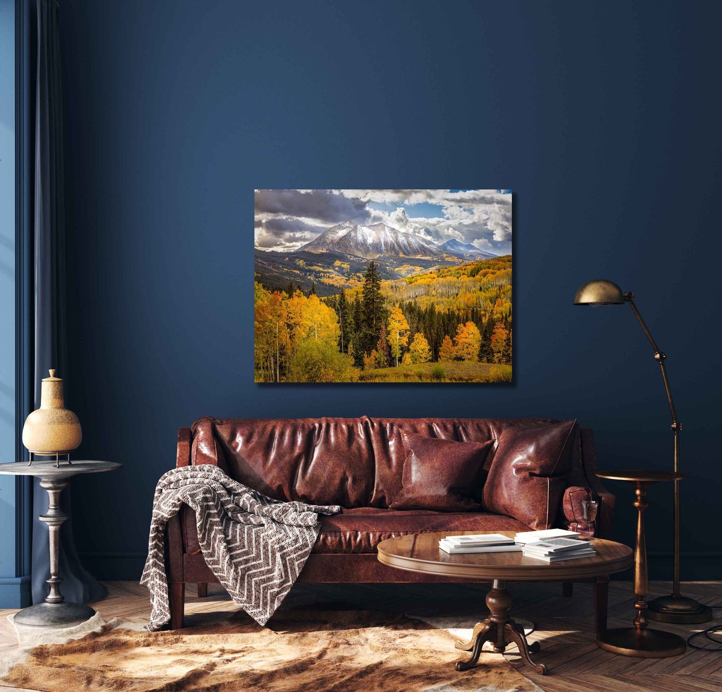 Rocky Mountain Large Wall Art, Colorado Autumn Aspens Art, Crested Butte Mountain Photo Landscape Print, Gothic Road Nature Canvas Scenery