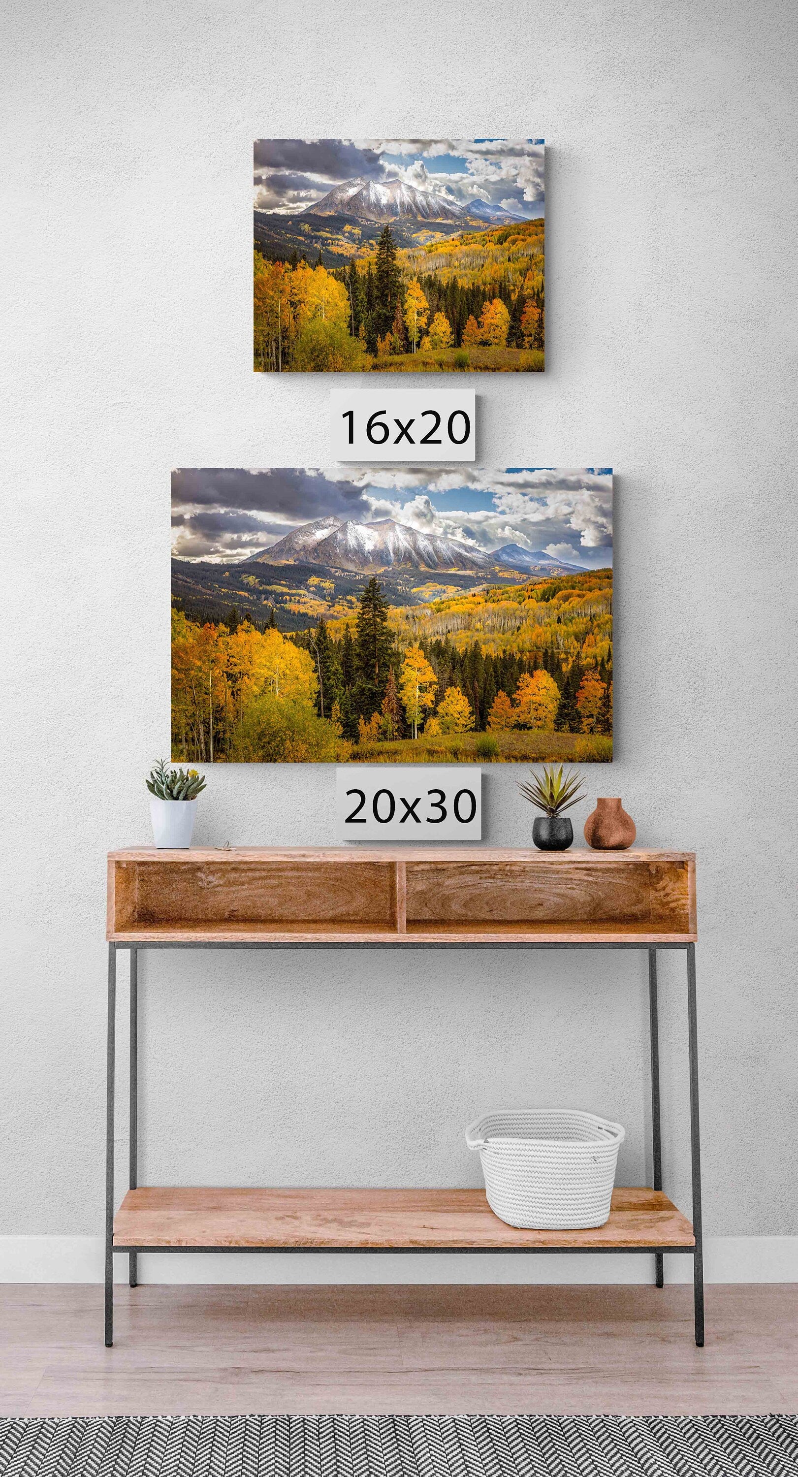 Rocky Mountain Large Wall Art, Colorado Autumn Aspens Art, Crested Butte Mountain Photo Landscape Print, Gothic Road Nature Canvas Scenery