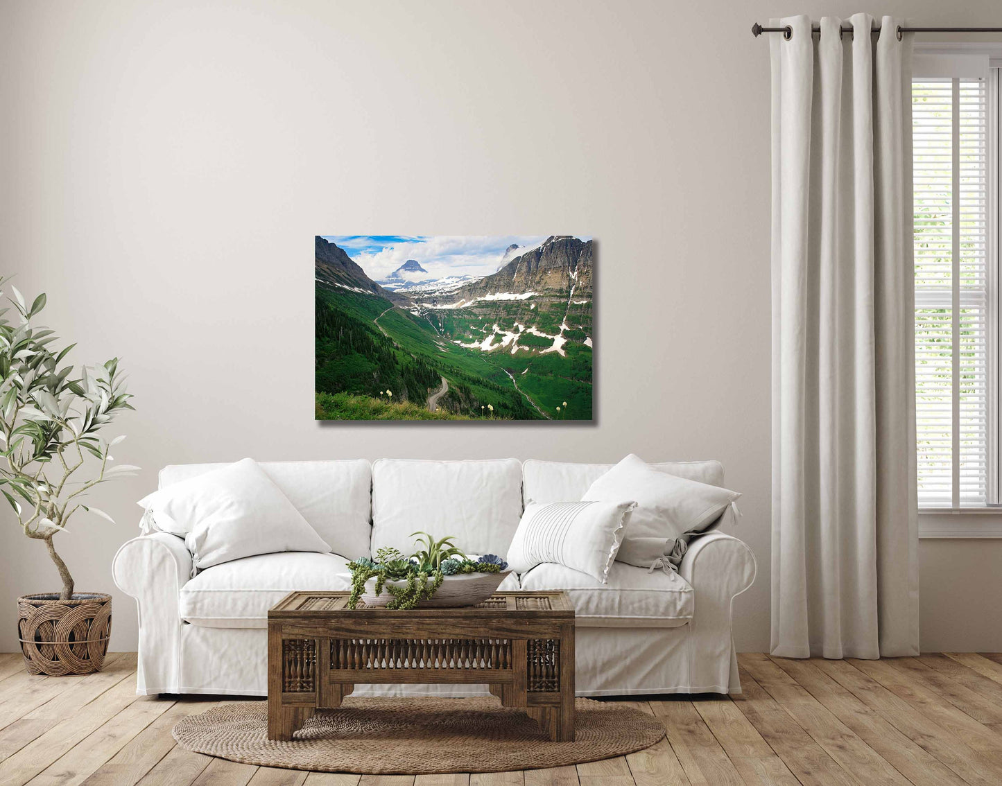 Highline Trail Glacier National Park, Going to the Sun Road, Montana Mountain Landscape, Canvas Wall Art Prints for Home