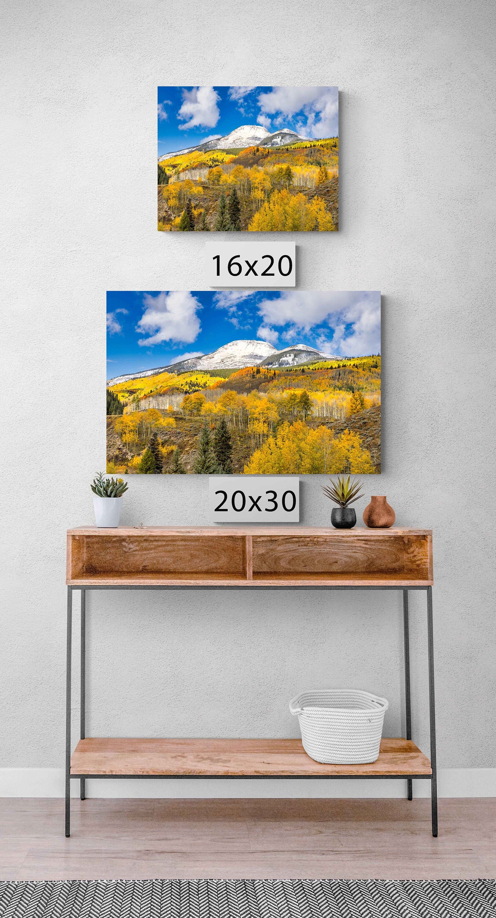 Rocky Mountain Large Wall Art, Colorado Autumn Aspens Art, Crested Butte Mountain Photo Landscape Print, Gunnison Forest Nature Canvas