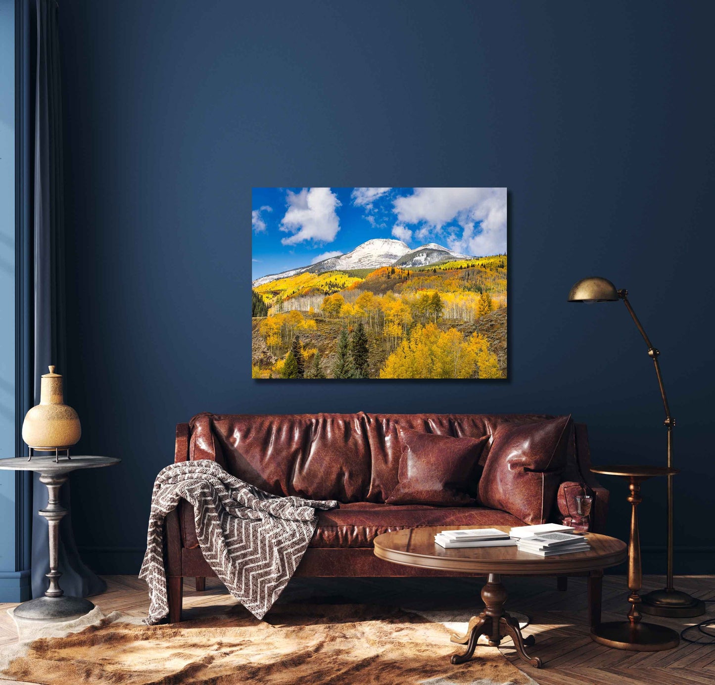 Rocky Mountain Large Wall Art, Colorado Autumn Aspens Art, Crested Butte Mountain Photo Landscape Print, Gunnison Forest Nature Canvas