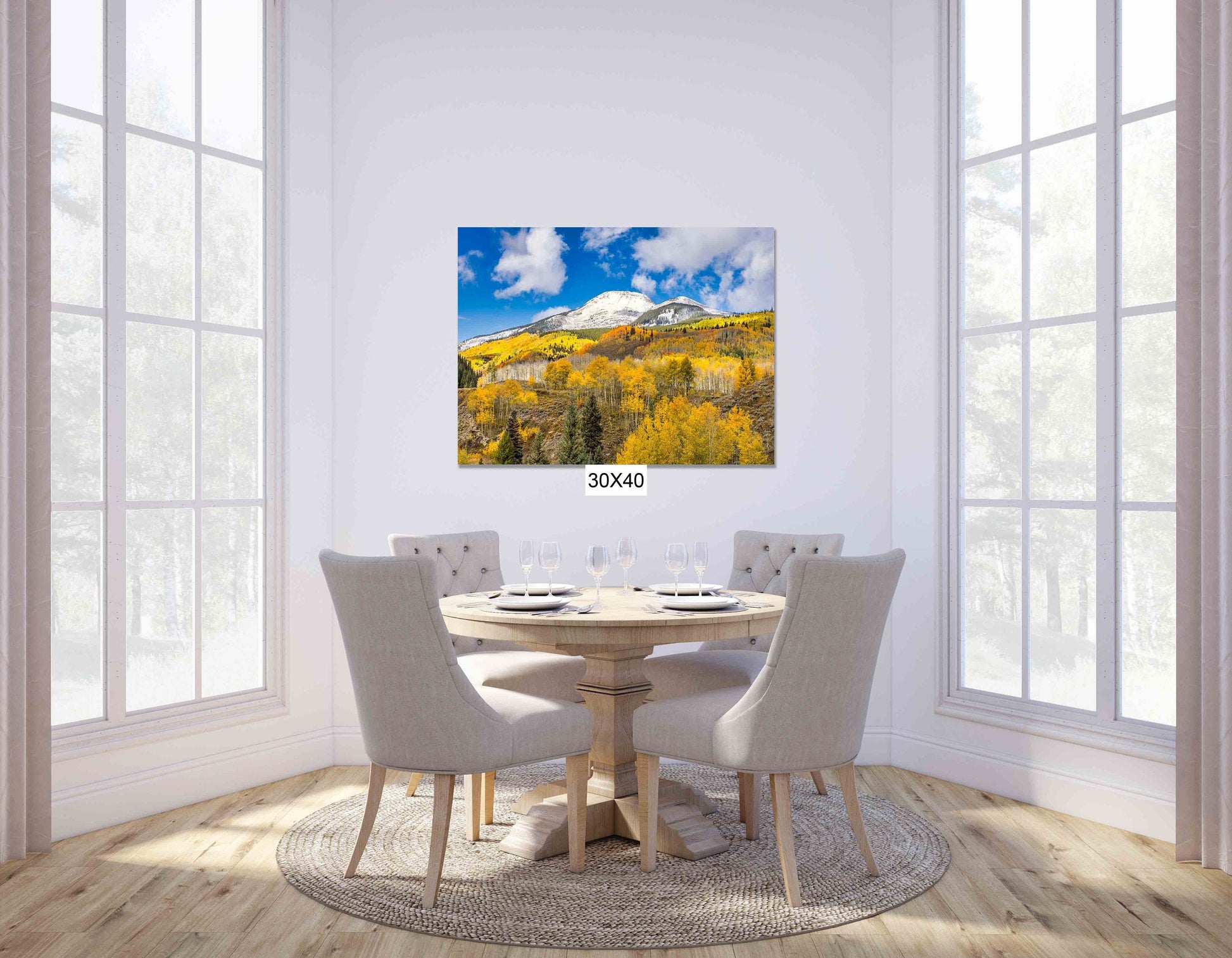 Rocky Mountain Large Wall Art, Colorado Autumn Aspens Art, Crested Butte Mountain Photo Landscape Print, Gunnison Forest Nature Canvas