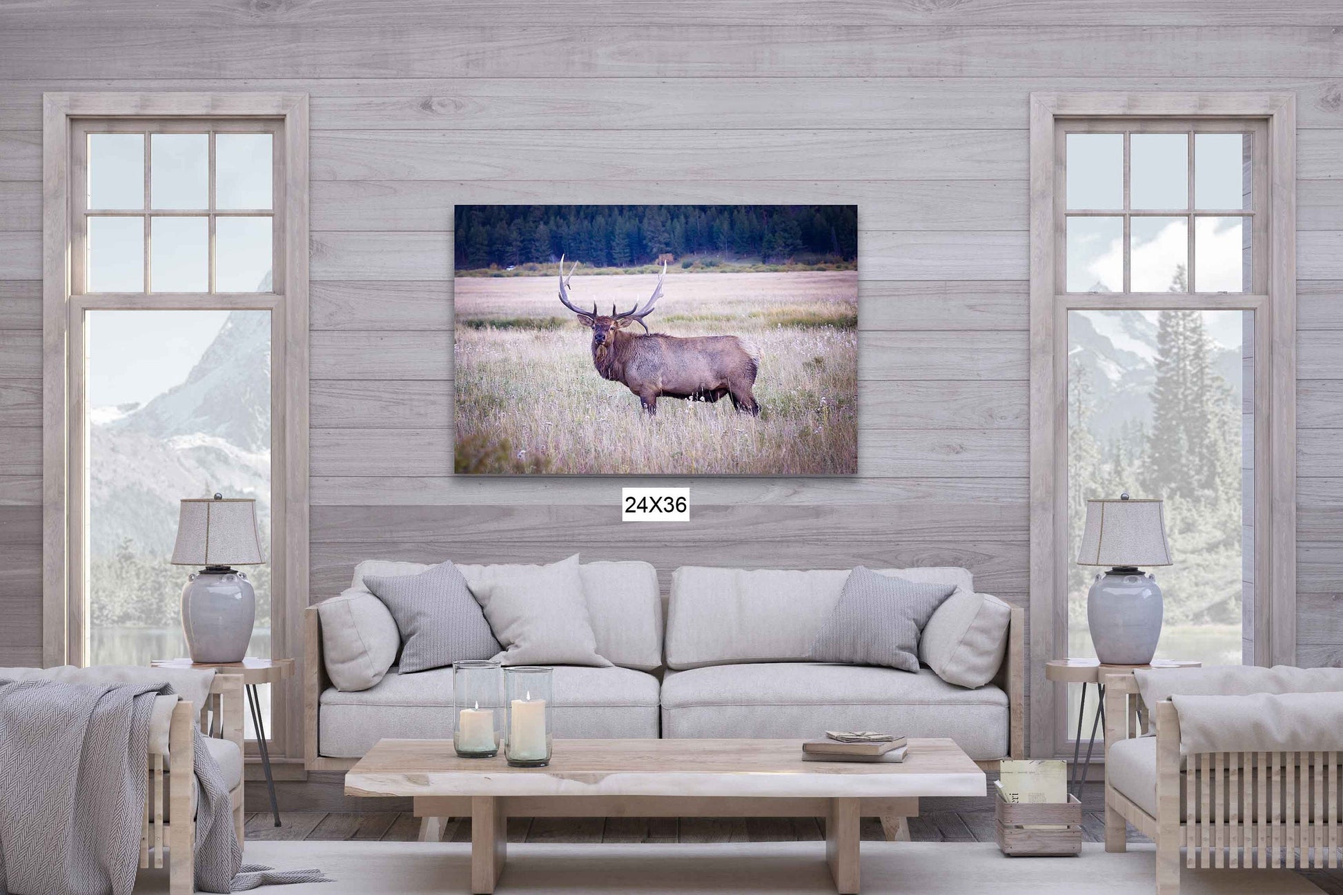 Bull Elk Photo Canvas Art, Wildlife Wall Decor, Rocky Mountain National Park, Colorado Elk Photography, Fine Art Print, Made in the USA