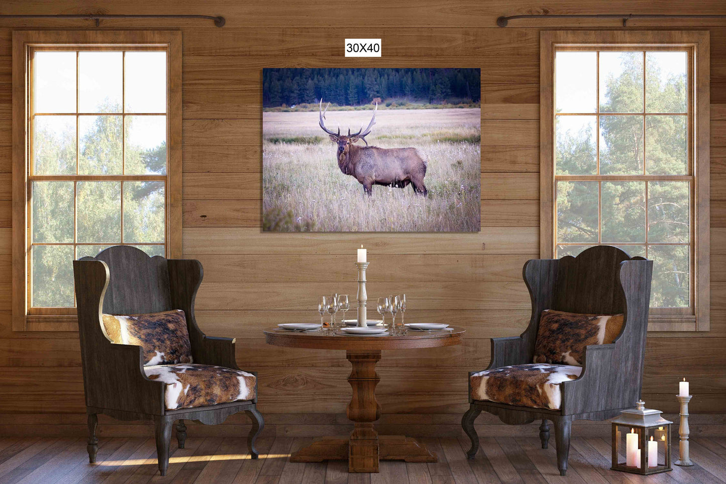 Bull Elk Photo Canvas Art, Wildlife Wall Decor, Rocky Mountain National Park, Colorado Elk Photography, Fine Art Print, Made in the USA