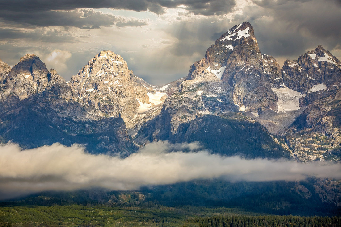 Grand Teton Range Canvas Print, National Park Landscape Photography, Soaring Mountain Peaks, Wyoming Large Wall Decor, Original Fine Art