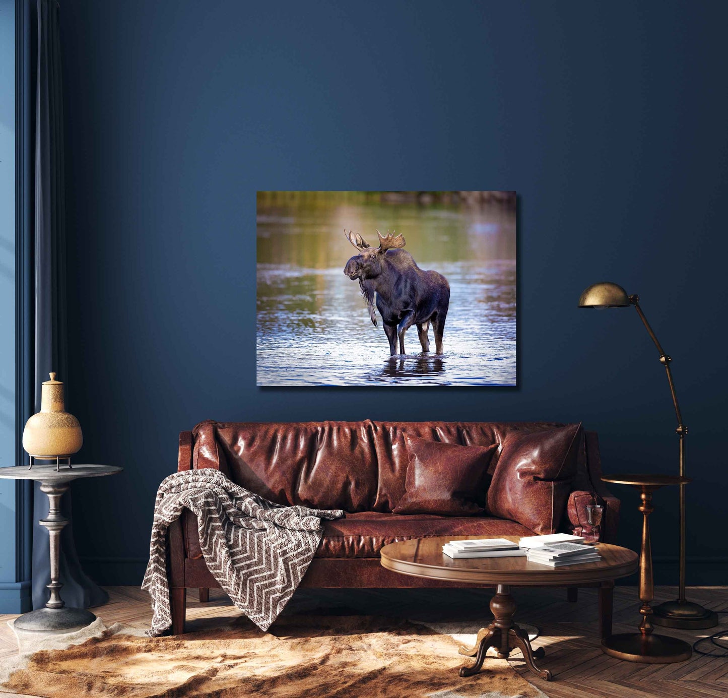 Bull Moose Photo, Rocky Mountain National Park Wildlife, Colorado Canvas Wall Art Print, Fine Art Nature, Original Animal Photography